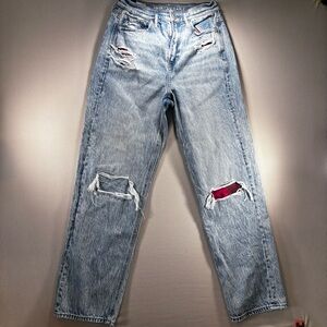 American Eagle Outfitters Blue Denim Higest Rise Boyfriend Jeans